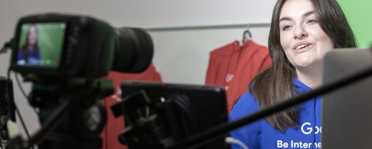 Presenter in studio